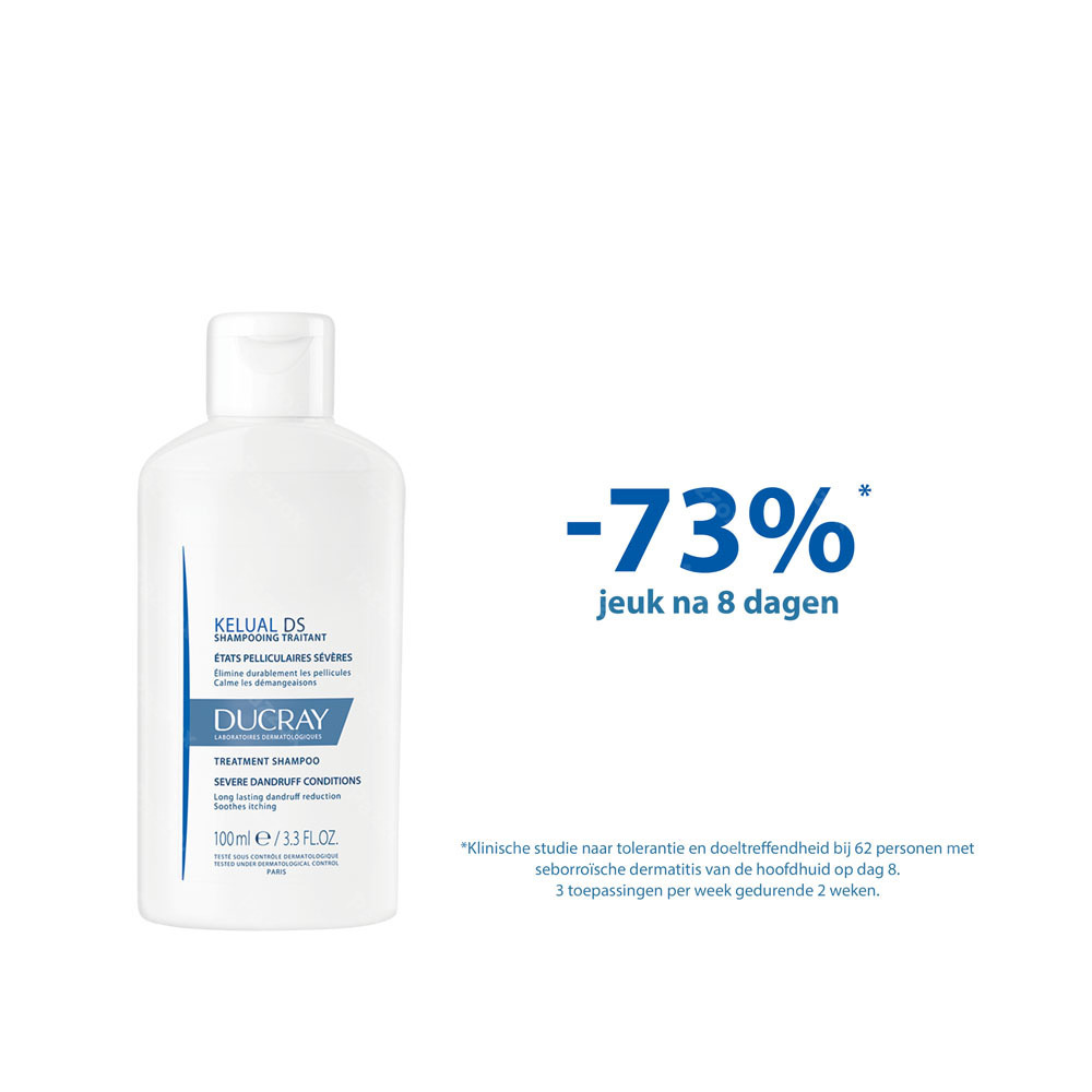 Ducray Kelual DS Hardnekkige Schilfers Shampoo Anti Roos 100ml