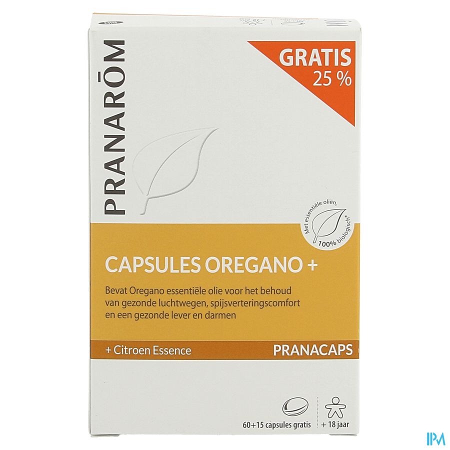 Pranacaps Bio Oregano Plus Caps 75