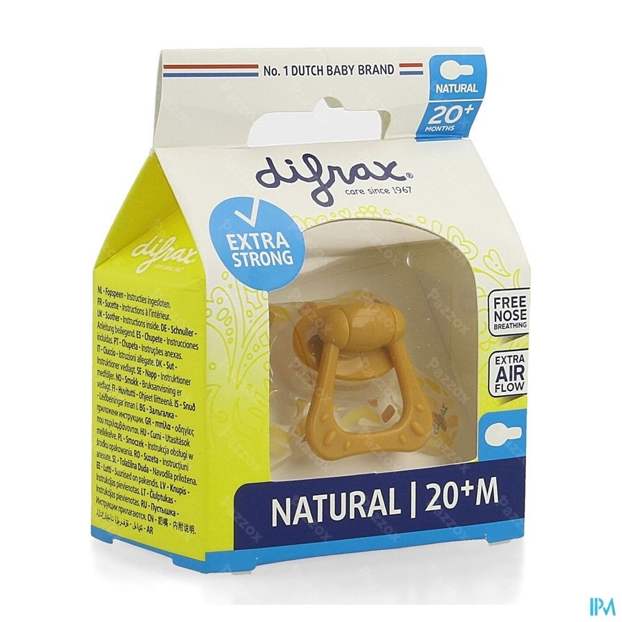 Difrax Fopspeen Natural 20m+ Assorti