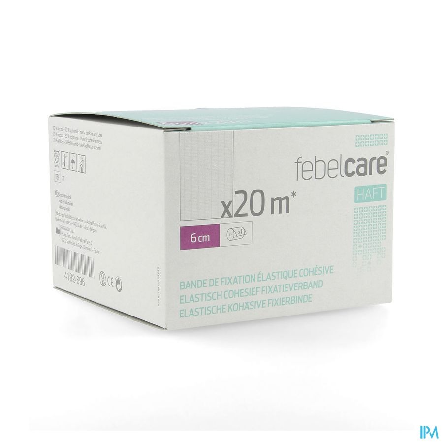 Febelcare Haft Elas. Cohesief Fixatieverb. 6cmx20m