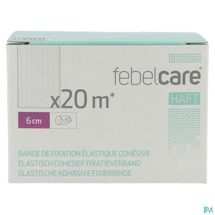 Febelcare Haft Elas. Cohesief Fixatieverb. 6cmx20m