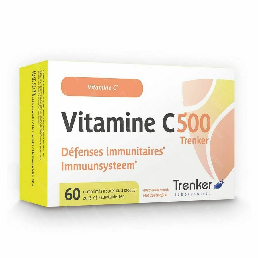 Trenker Vitamine C500 60 Zuigtabletten of Kauwtabletten