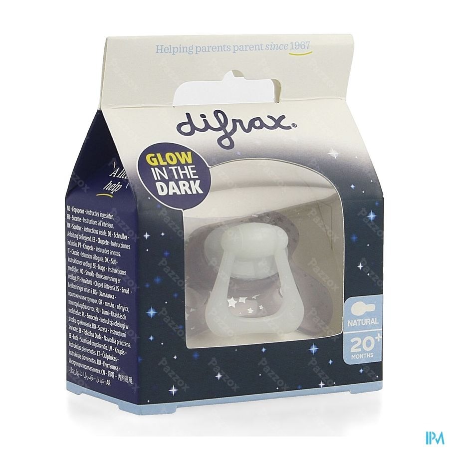 Difrax Fopspeen Natural 20m+ Glow