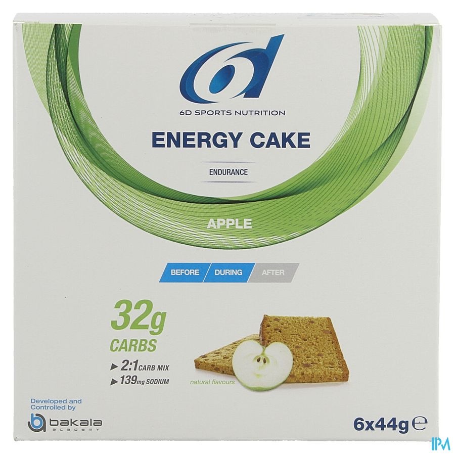 6d Sports Nutrition Energy Cake Appel 6x44g