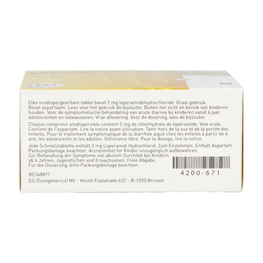 Loperamide EG Instant 2Mg Orodisp. Tabl 60