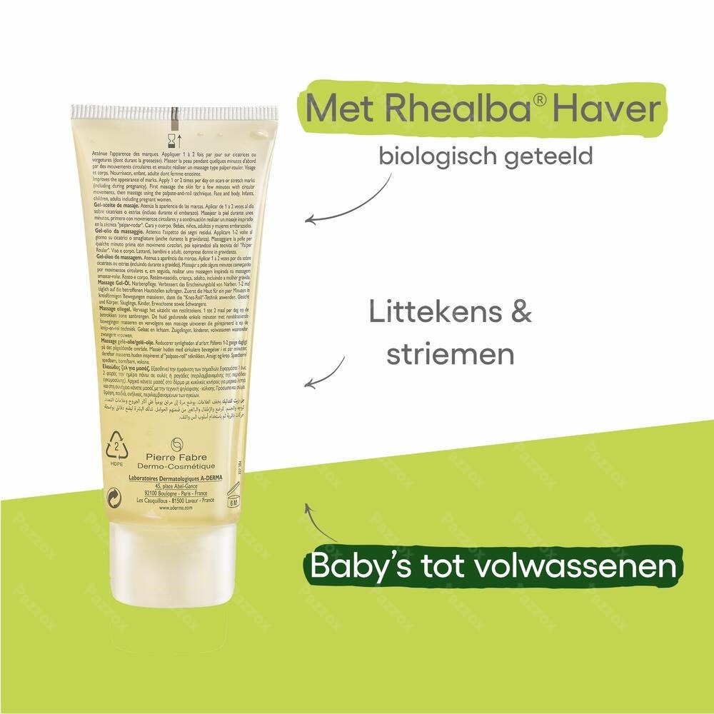 Aderma Epitheliale Ah Gel-olie Voor Massage 100ml