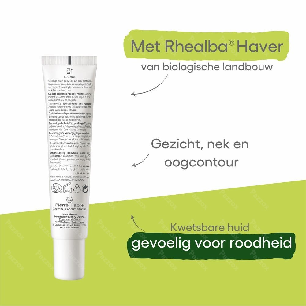 Aderma Biology A/roodheid Dermatolog.verzorg. 40ml