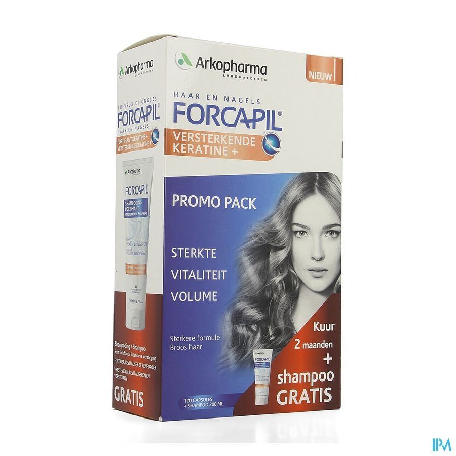 Arkopharma Forcapil Voedingssupplement Haar en Nagels 120 Capsules + Shampoo 200ml