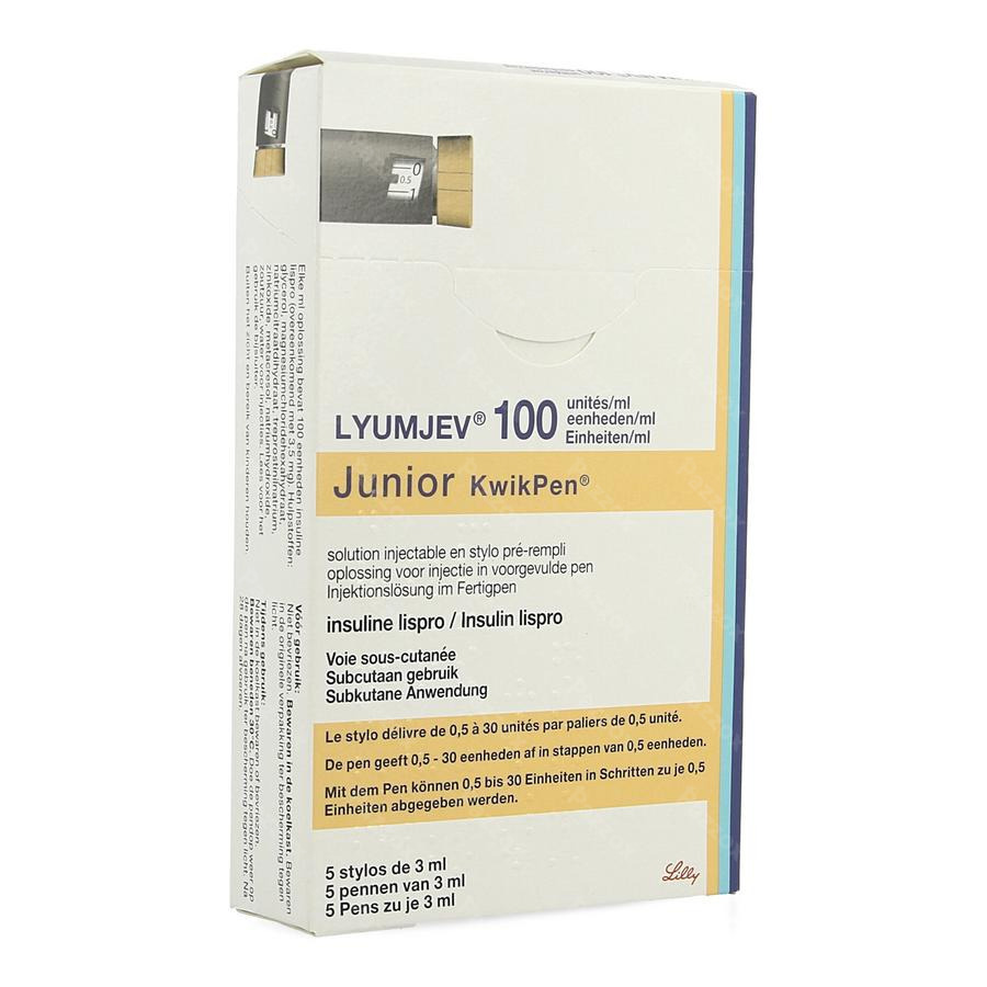 Lyumjev 100ie/ml Junior Kwikpen Opl Inj Pen 5x3ml