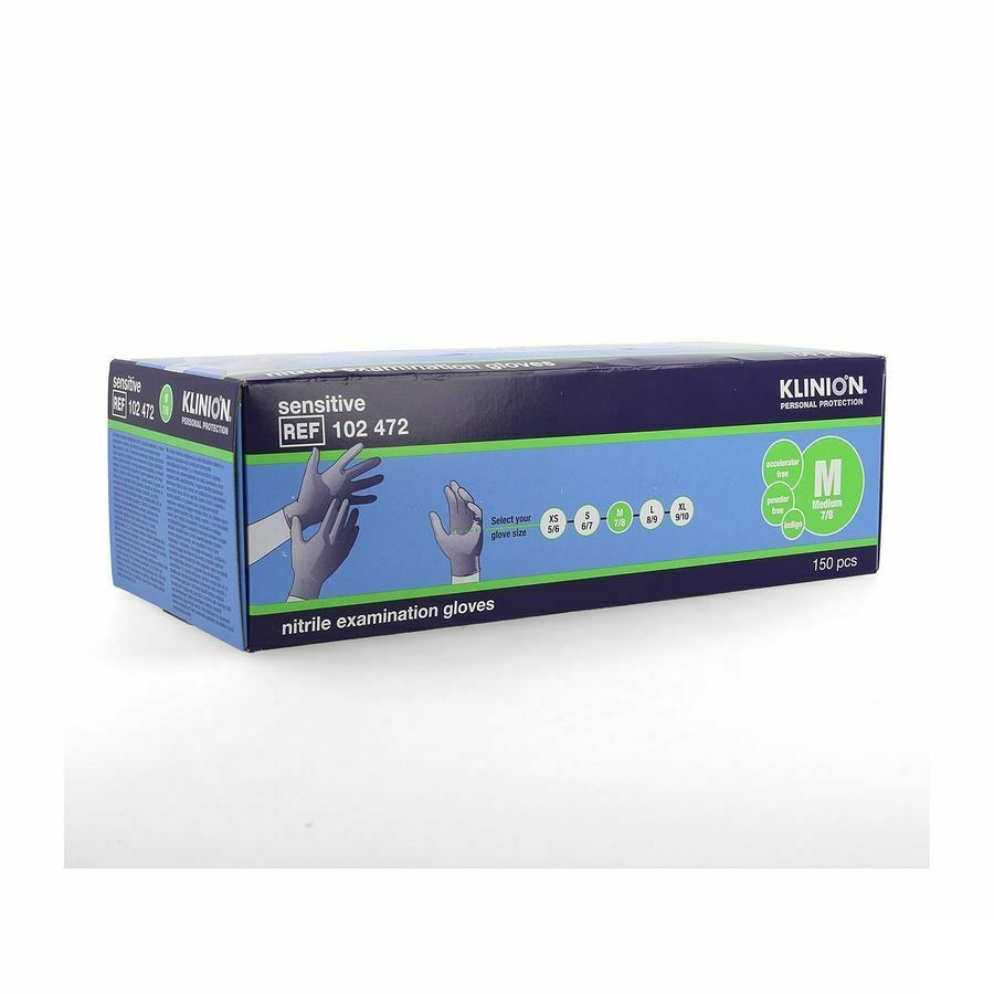 Klinion Onderz. Handsch. Nitrile 24cm Indigo M 150