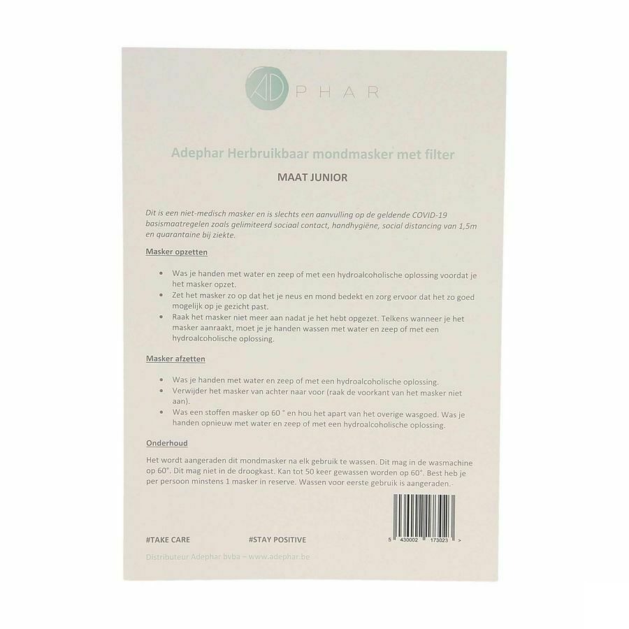 Mondmasker Herbruikbaar Filter Junior