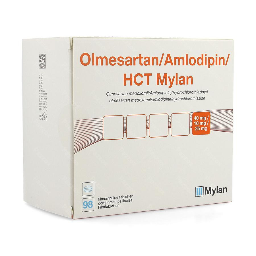 Olmesartan/amlodip/hct Mylan40/10/25,0 Filmtabl 98