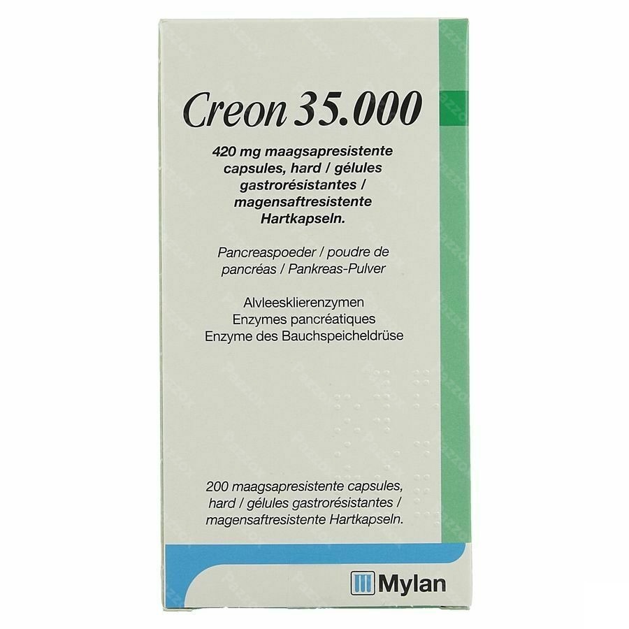 Creon 35000 420mg Maagsapresist Harde Caps200 Hdpe