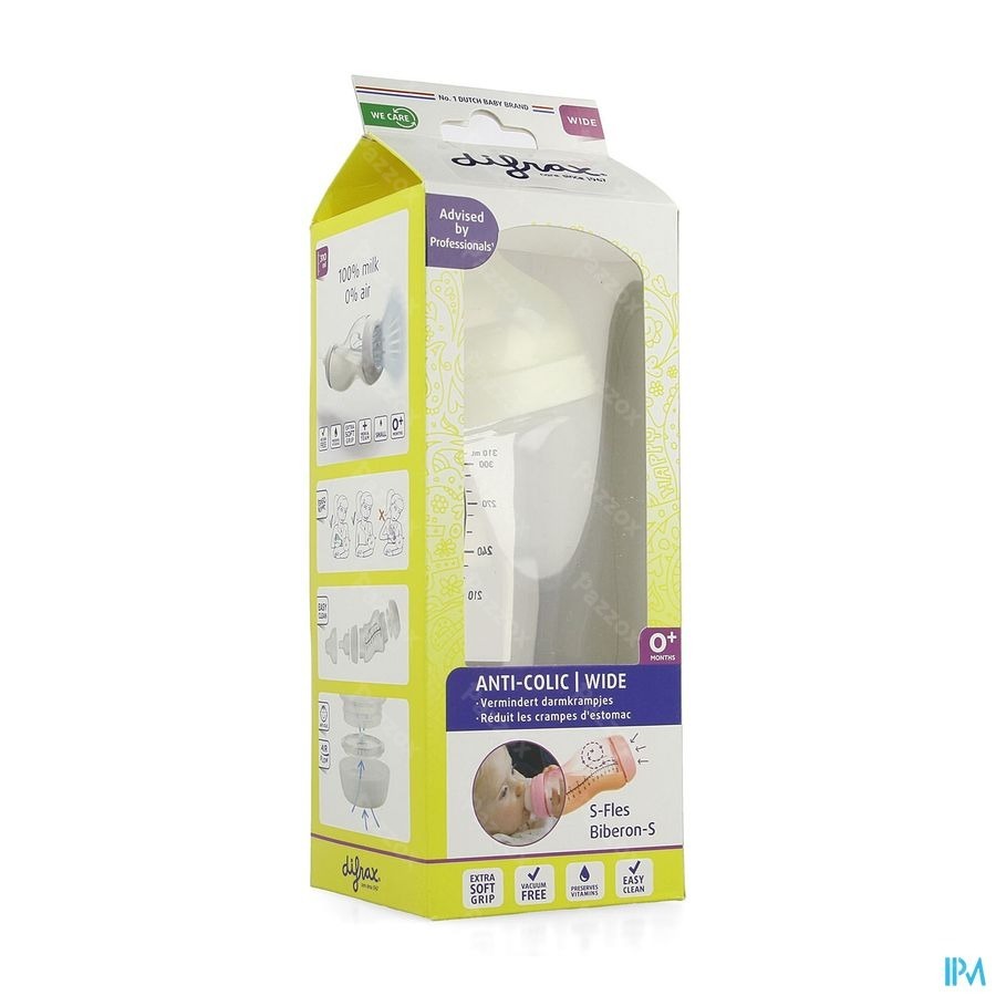 Difrax S-fles Wide Creme 310ml