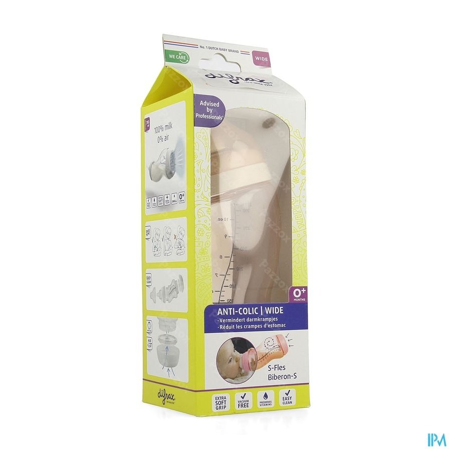 Difrax S-fles Wide Roze 310ml