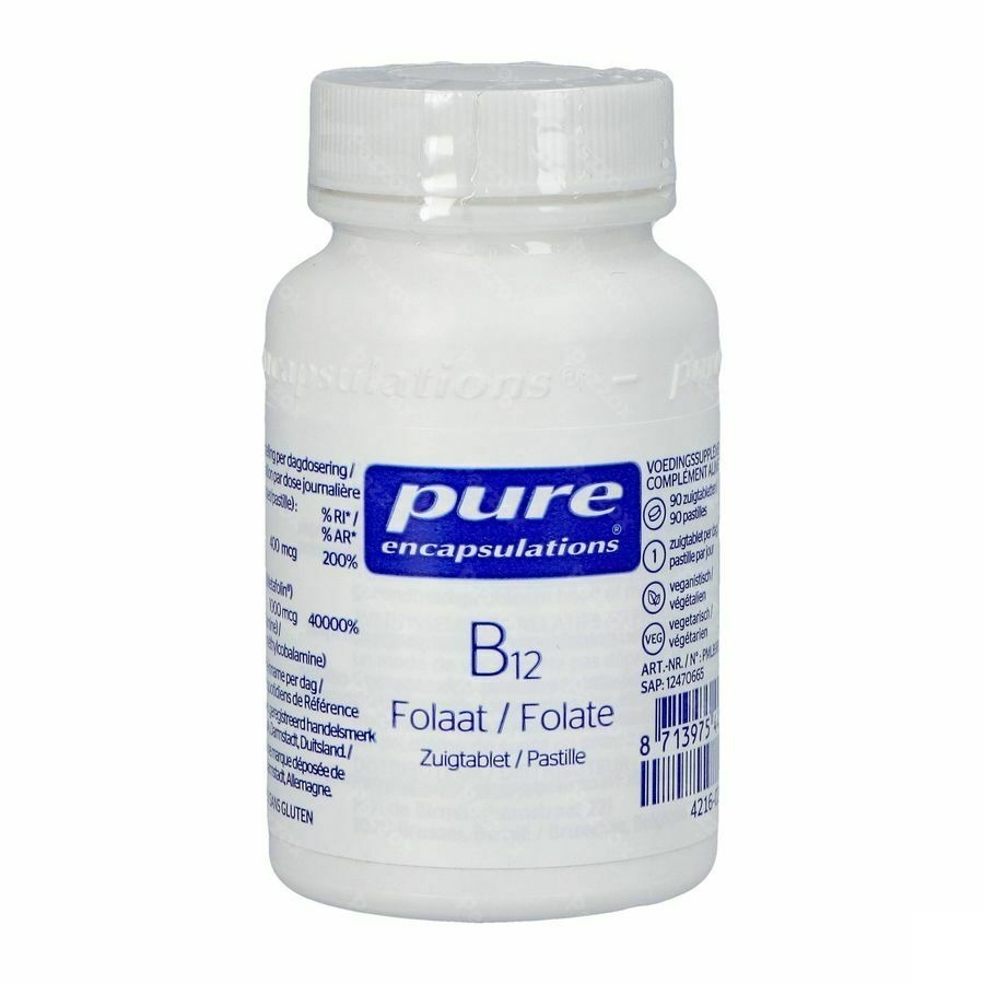 Pure Encapsulations B12 Folaat Pot Zuigtabl 90