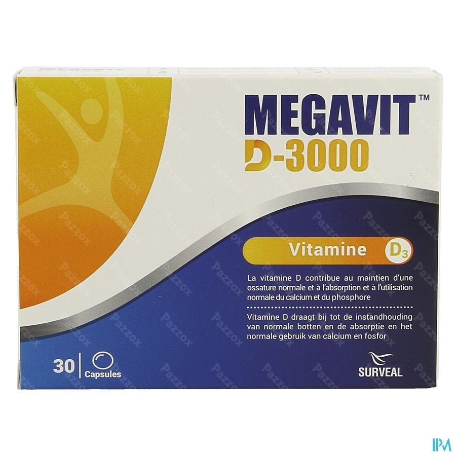 Megavit D-3000 Caps 30