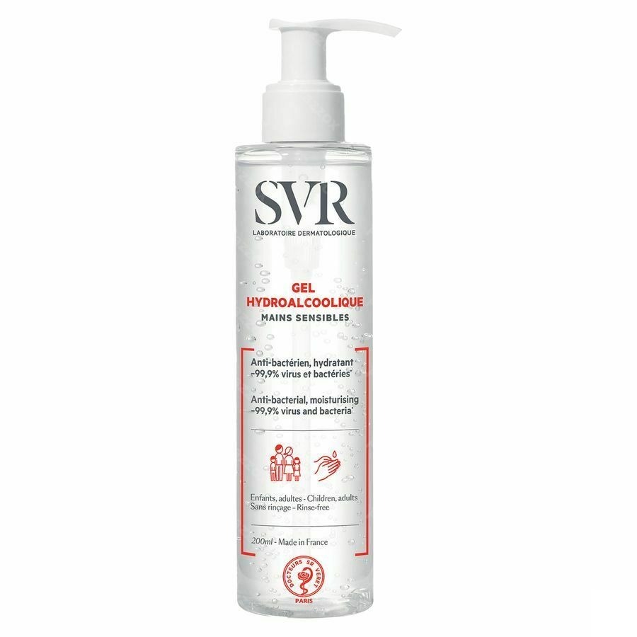 SVR Hydroalcoholische Gel Gevoelige Handen 200 ml