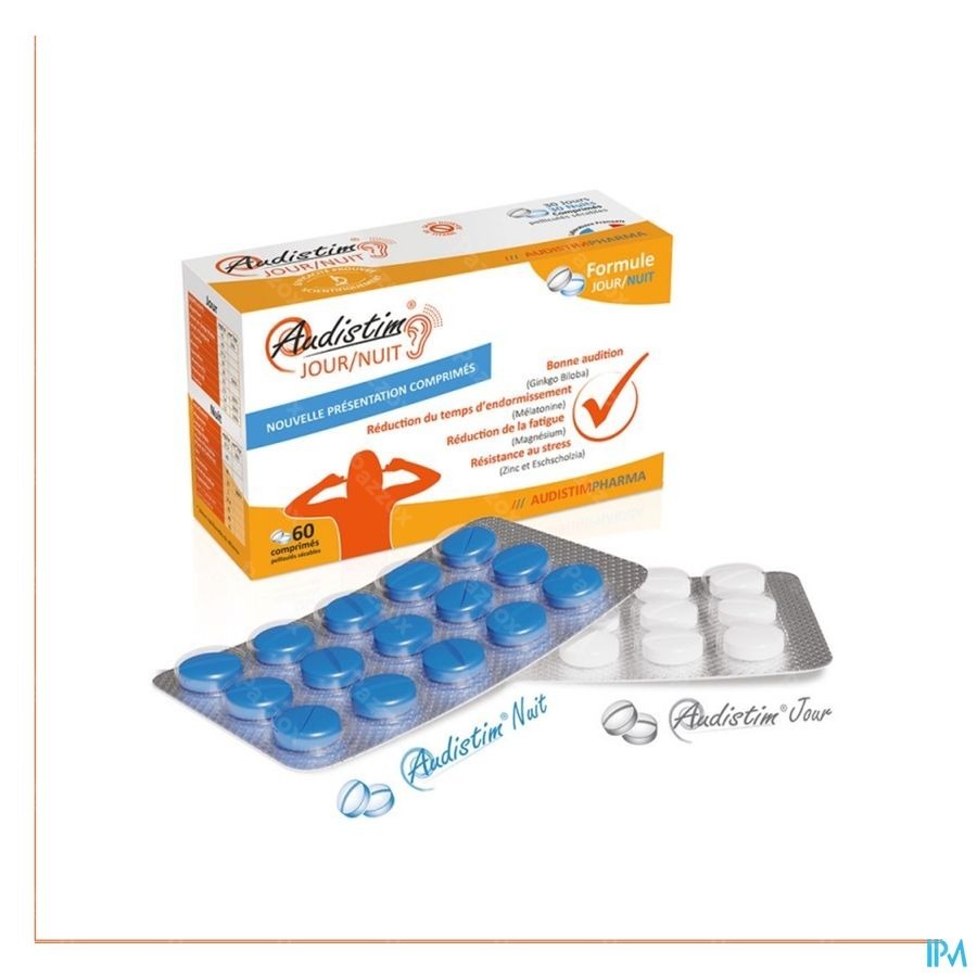Audistim Dag/Nacht Goed Gehoor 60 Tabletten