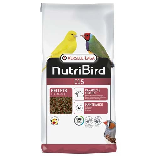 Nutribird C15 10kg Onderhoudsvoer Voor Kanaries, Tropische Vogels en Inlandse Vogels