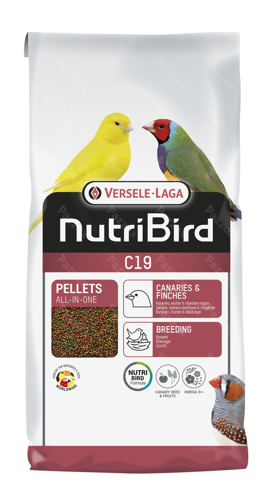 Nutribird C19 10kg Kweekvoer Voor Kanaries, Tropische en Inlandse Vogels