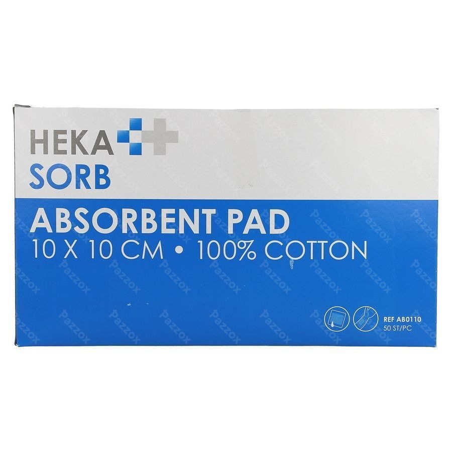 Hekasorb Absorb. Verband Niet Steriel 10x10cm 50