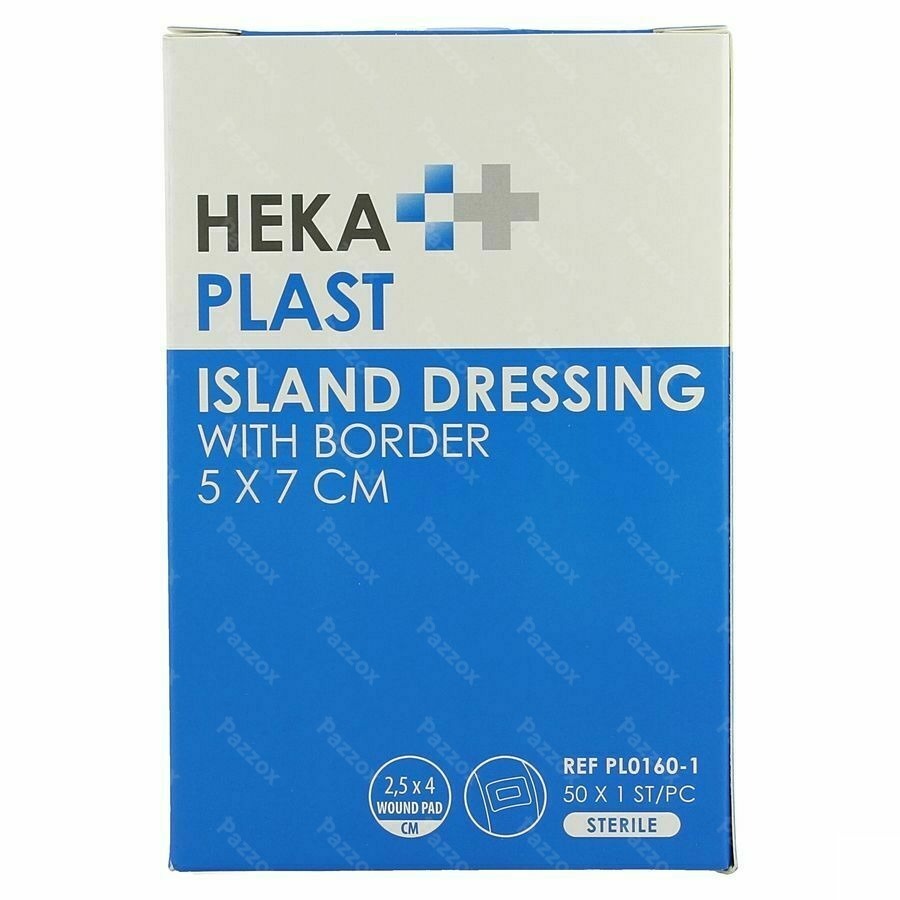 Hekaplast Border Eilandpleister Steriel 5x 7cm 50