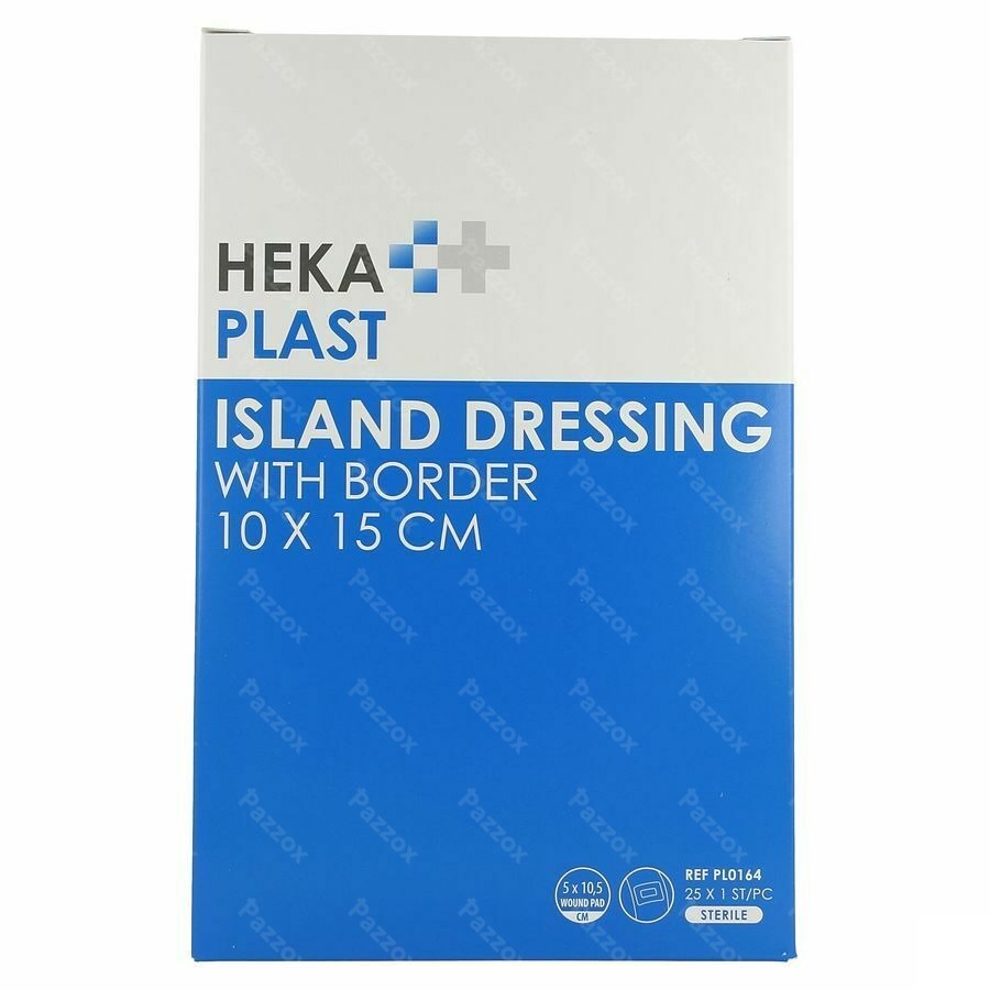 Hekaplast Border Eilandpleister Steriel 10x15cm 25