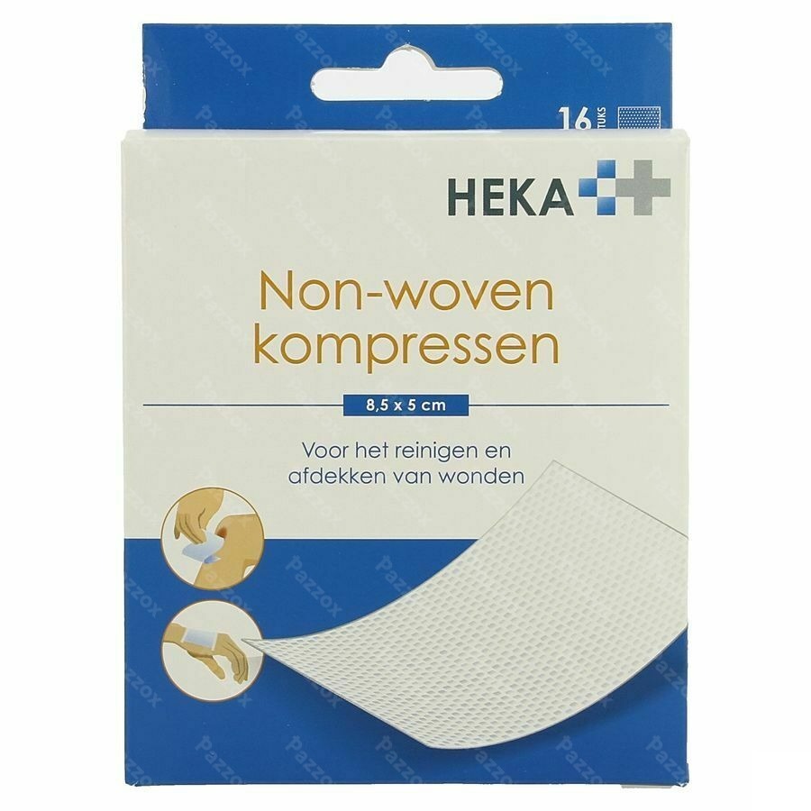 Heka Zom Kompres Non-wov. Steriel 8,5x 5cm 4lag.16