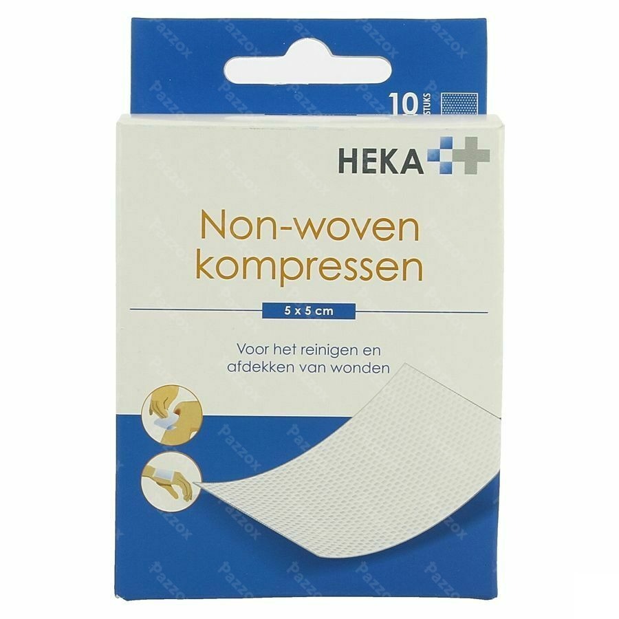 Heka Zom Kompres Non-wov. Steriel 5x 5cm 8lag.10