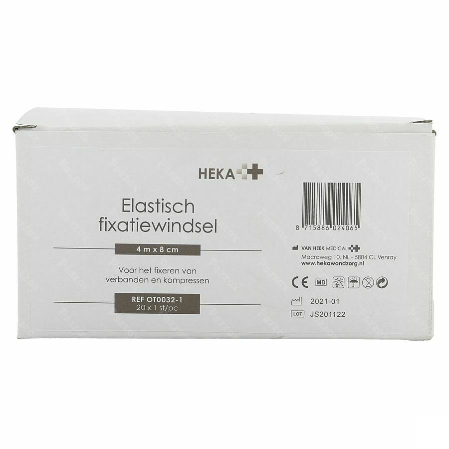 Heka Zom Elast. Windsel 4mx 8cm 20