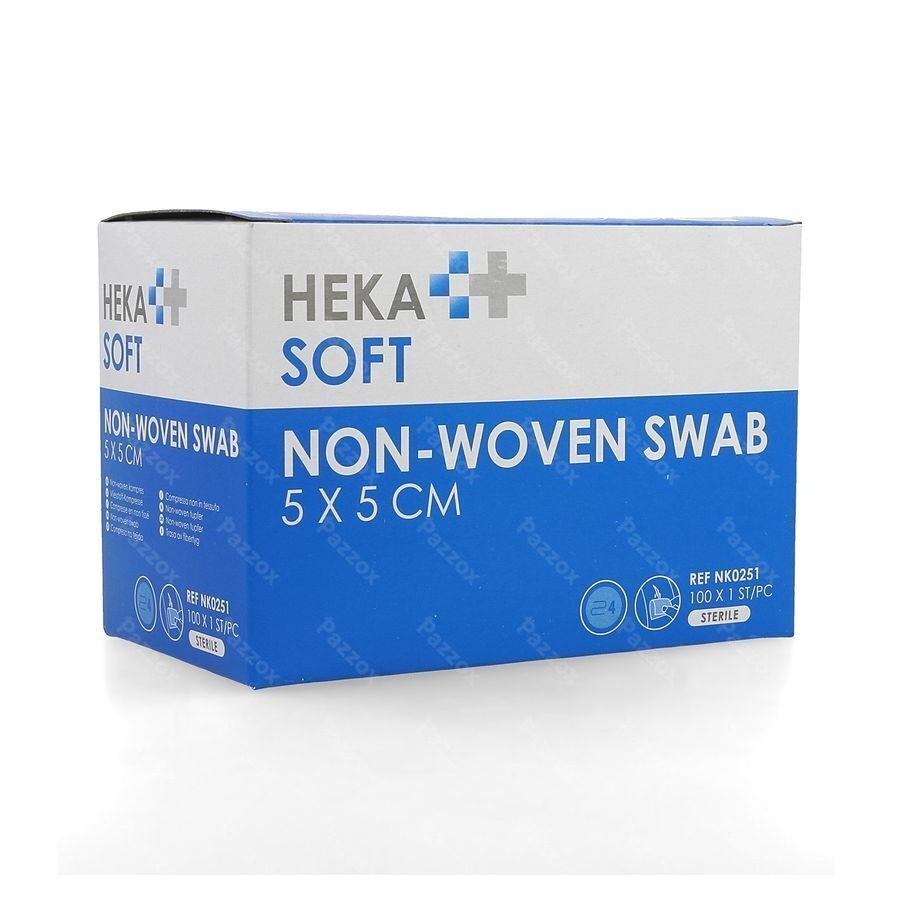 Hekasoft Kompres Non-wov. Steriel 5x 5cm 1x100