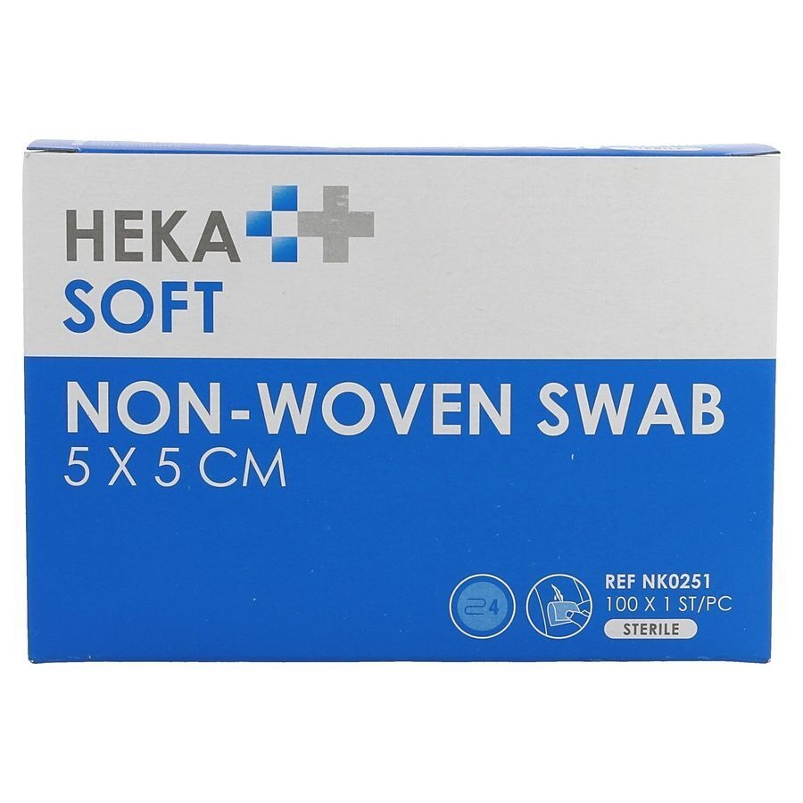 Hekasoft Kompres Non-wov. Steriel 5x 5cm 1x100
