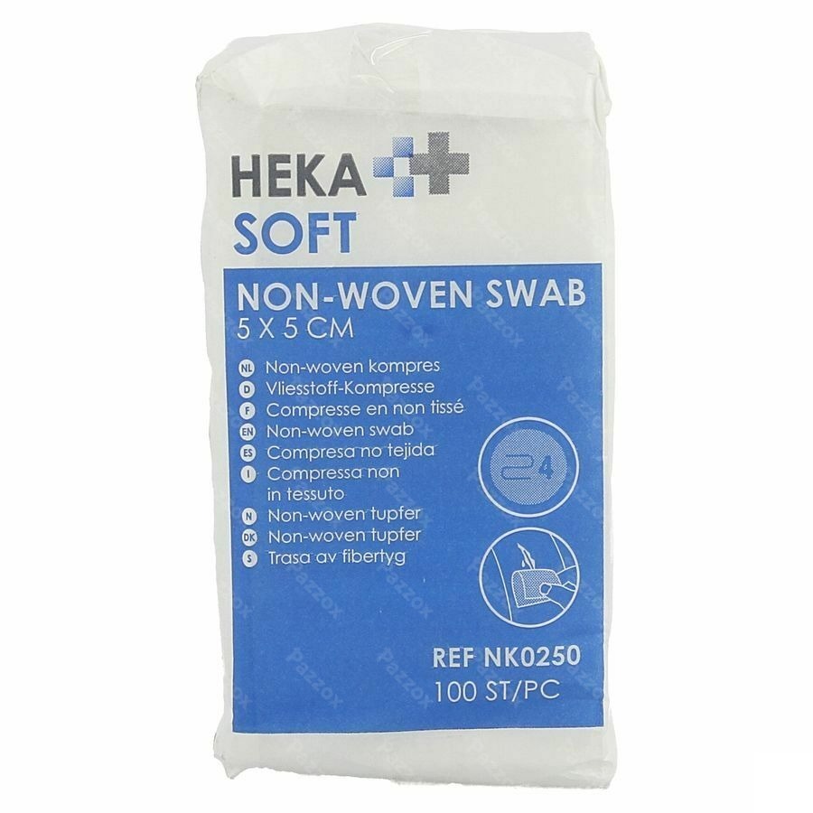 Hekasoft Kompres Non-wov. Bulk 5x 5cm 100