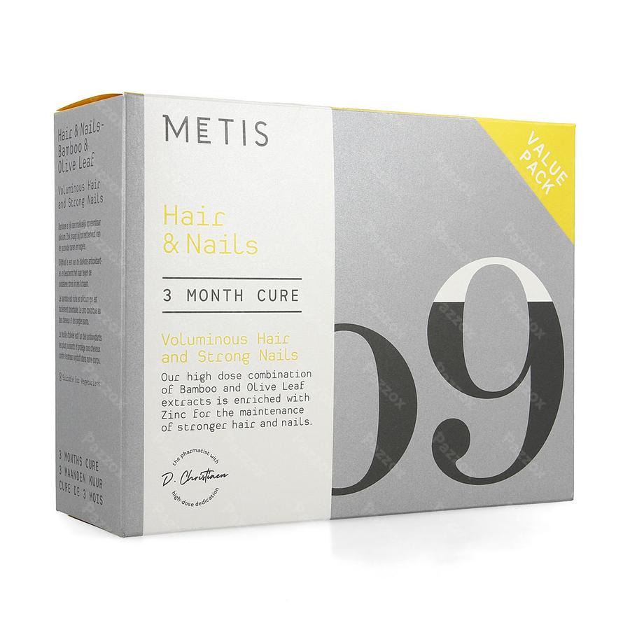 Metis Hair & Nails 09 Kuur 204 Plantaardige Capsules