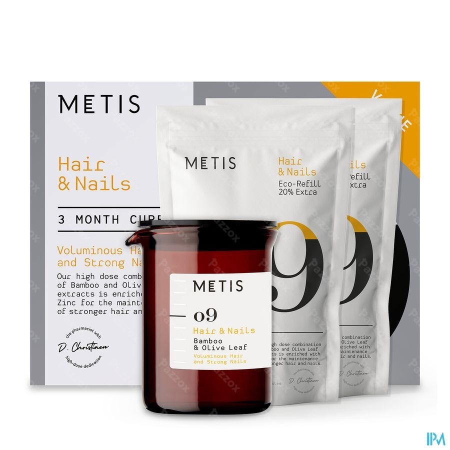 Metis Hair & Nails 09 Kuur 204 Plantaardige Capsules