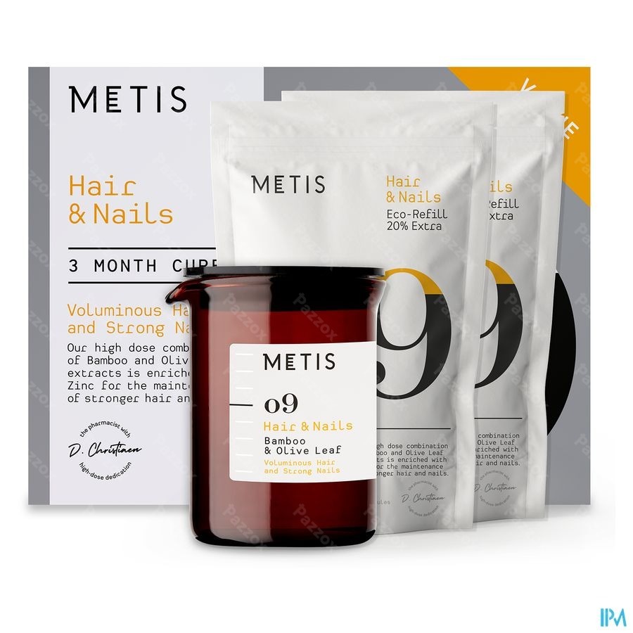 Metis Hair & Nails 09 Kuur 204 Plantaardige Capsules