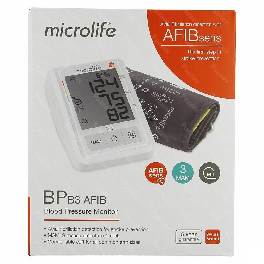 Microlife Bpb3 Afib Pc Bloeddrukmeter Arm Otc Sol