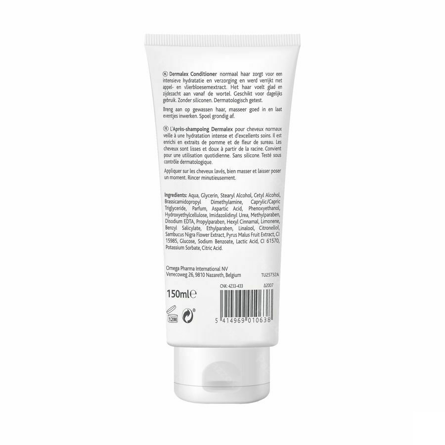 Dermalex Conditioner Normaal Haar Intense Hydratatie en Verzorging 150ml