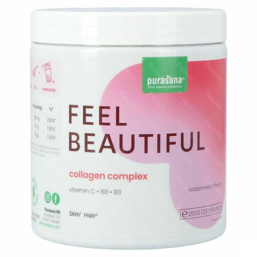 Purasana Beauty Collagen Complex Watermeloen 250g