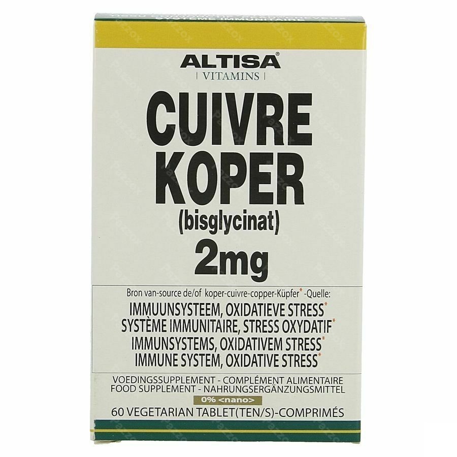 Altisa Koper Bisglycinaat 2mg Comp 60