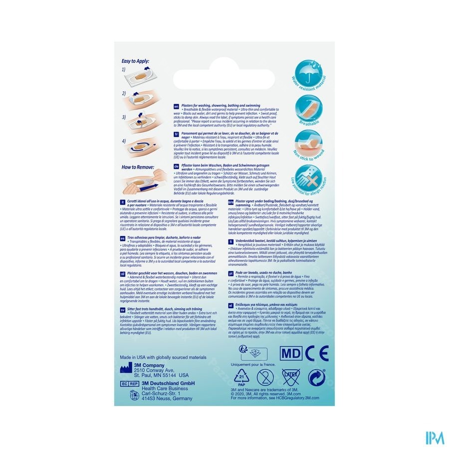 Nexcare 3m Aqua Clear Wtp Assortiment 14
