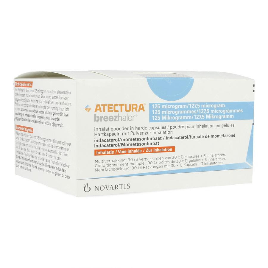 Atectura Breezhaler 125/127,5mcg Pdr Inhal Caps 90