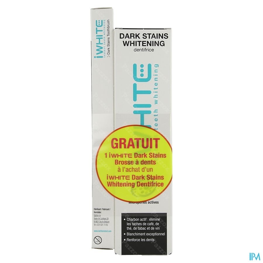 Iwhite Dark Stains Whitening Tandpasta Tube 75ml