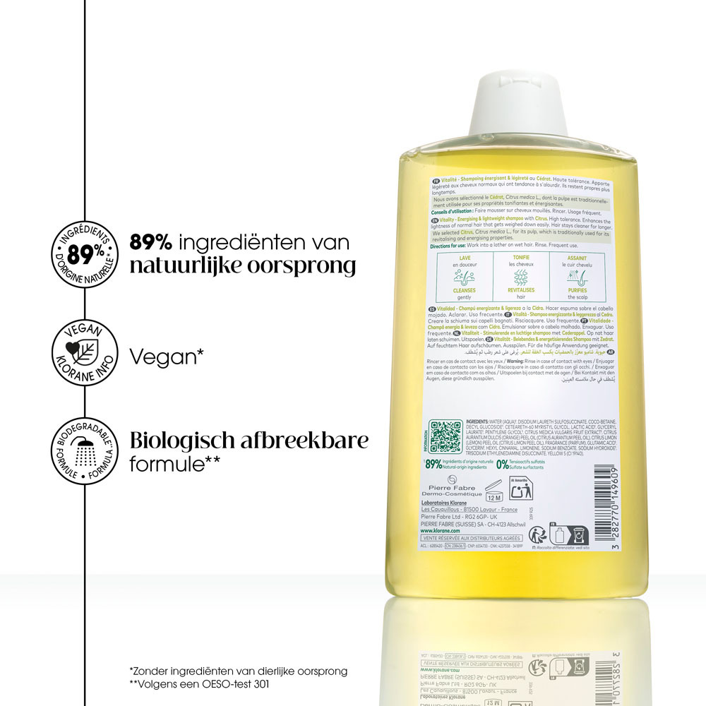Klorane Shampoo Cederappel 400ml Nf