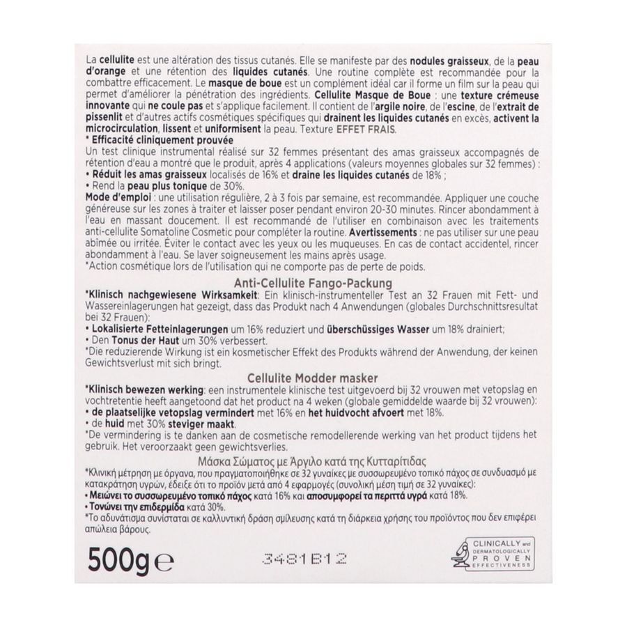 Somatoline Cosm. A/cellulite Moddermasker 500ml