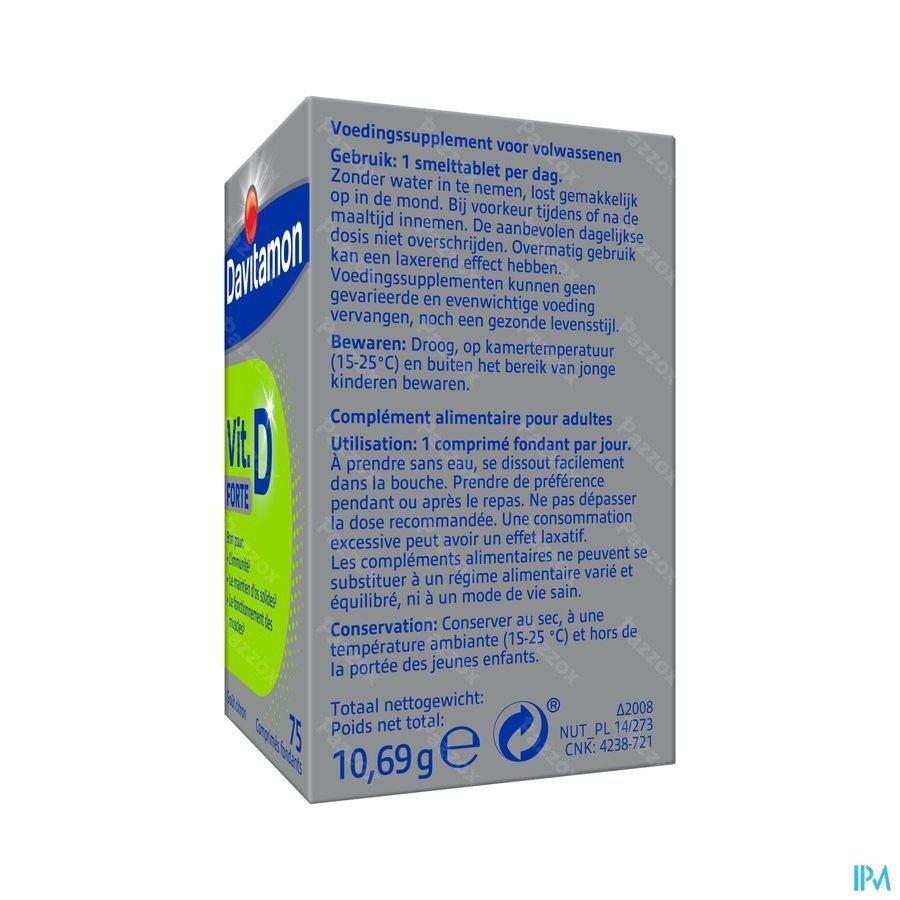 Davitamon Vitamine D Forte 800 IU 75 Tabletten