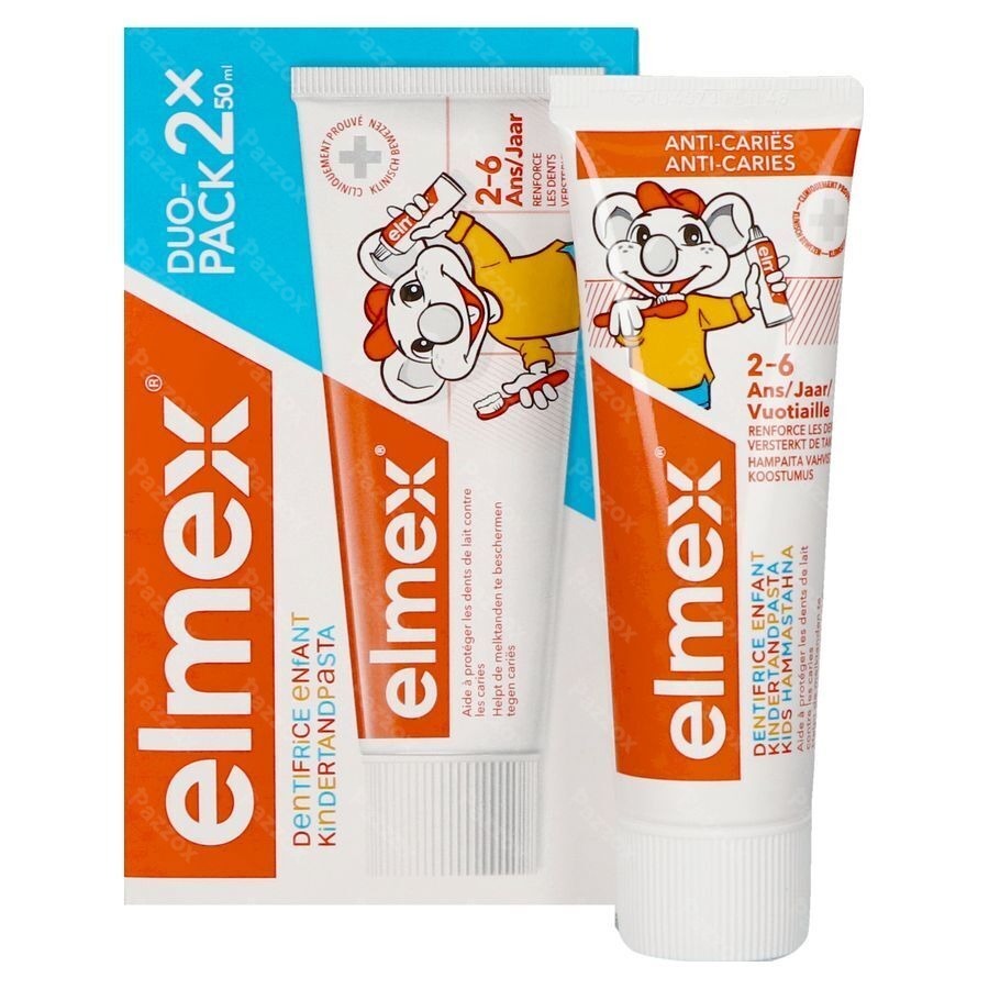 Elmex Tandpasta Kind 2-6 Jaar 2x50ml