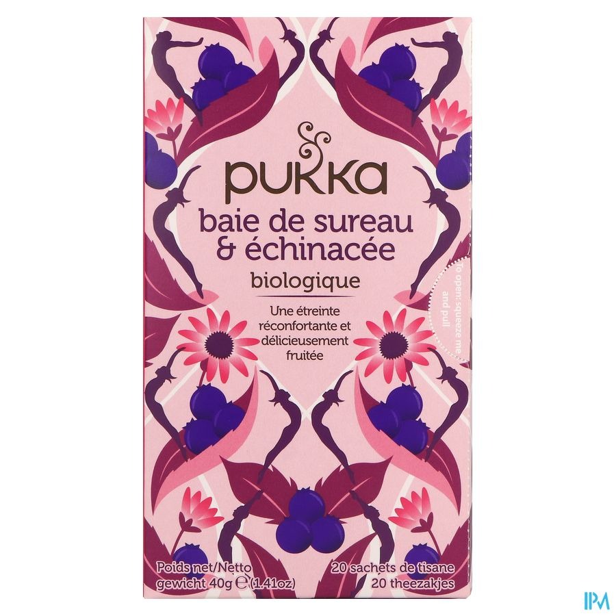 Pukka Elderberry & Echinacea Thee 20 Bio Theezakjes