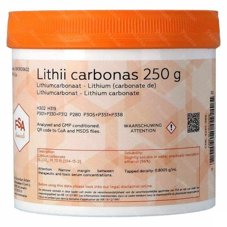 Lithiumcarbonaat 250g Magis